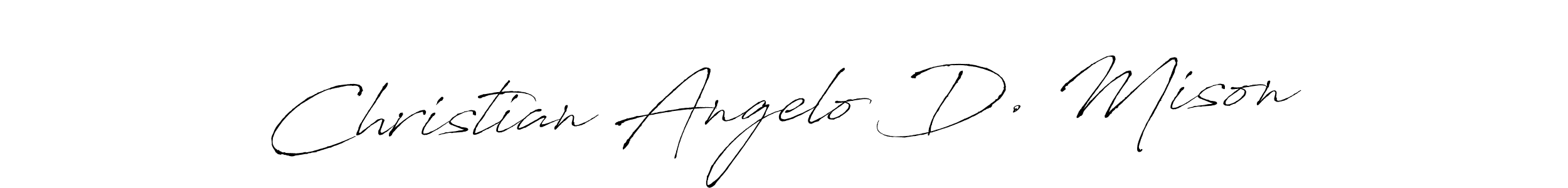 Antro_Vectra is a professional signature style that is perfect for those who want to add a touch of class to their signature. It is also a great choice for those who want to make their signature more unique. Get Christian Angelo D. Mison name to fancy signature for free. Christian Angelo D. Mison signature style 6 images and pictures png