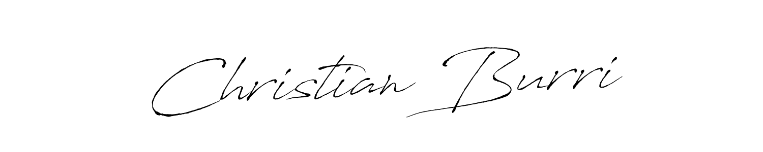 Design your own signature with our free online signature maker. With this signature software, you can create a handwritten (Antro_Vectra) signature for name Christian Burri. Christian Burri signature style 6 images and pictures png