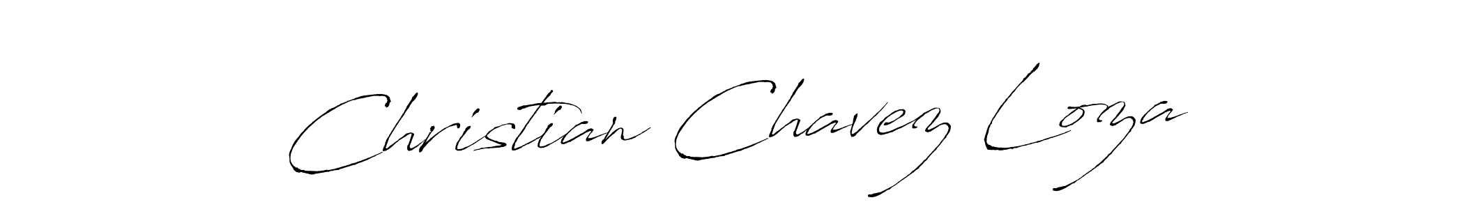 How to make Christian Chavez Loza name signature. Use Antro_Vectra style for creating short signs online. This is the latest handwritten sign. Christian Chavez Loza signature style 6 images and pictures png