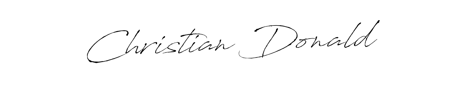 Design your own signature with our free online signature maker. With this signature software, you can create a handwritten (Antro_Vectra) signature for name Christian Donald. Christian Donald signature style 6 images and pictures png
