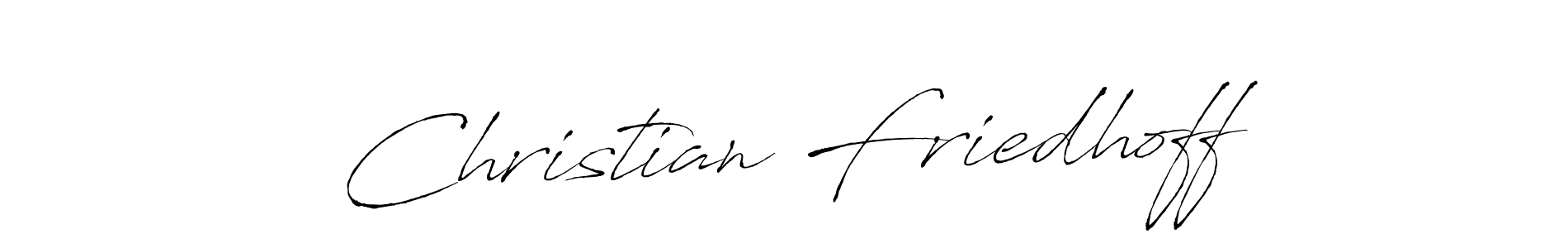 Design your own signature with our free online signature maker. With this signature software, you can create a handwritten (Antro_Vectra) signature for name Christian Friedhoff. Christian Friedhoff signature style 6 images and pictures png