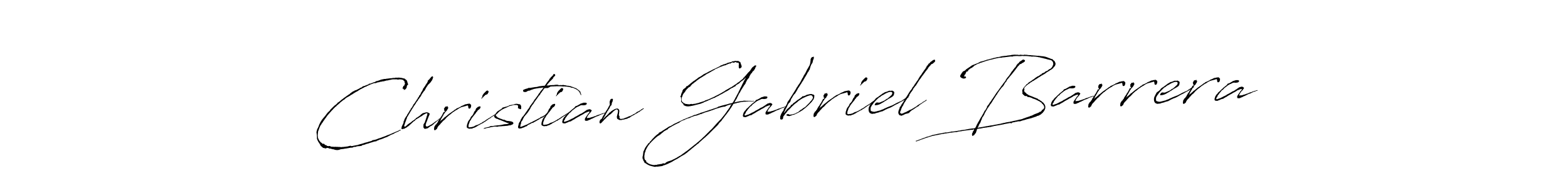 Create a beautiful signature design for name Christian Gabriel Barrera. With this signature (Antro_Vectra) fonts, you can make a handwritten signature for free. Christian Gabriel Barrera signature style 6 images and pictures png