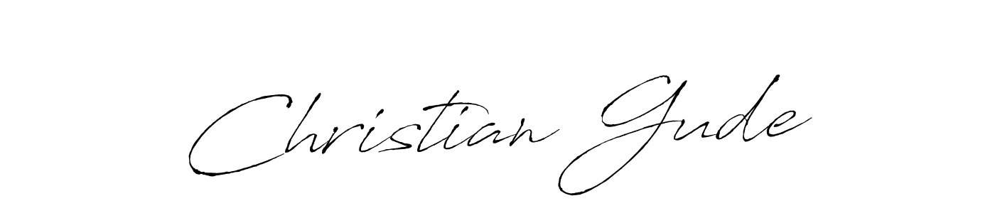 How to make Christian Gude name signature. Use Antro_Vectra style for creating short signs online. This is the latest handwritten sign. Christian Gude signature style 6 images and pictures png