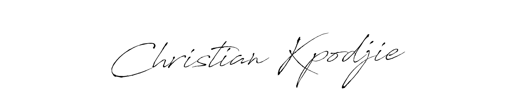 if you are searching for the best signature style for your name Christian Kpodjie. so please give up your signature search. here we have designed multiple signature styles  using Antro_Vectra. Christian Kpodjie signature style 6 images and pictures png