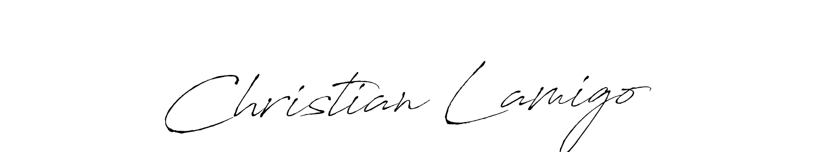 The best way (Antro_Vectra) to make a short signature is to pick only two or three words in your name. The name Christian Lamigo include a total of six letters. For converting this name. Christian Lamigo signature style 6 images and pictures png