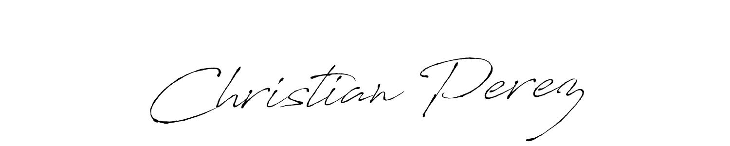 Design your own signature with our free online signature maker. With this signature software, you can create a handwritten (Antro_Vectra) signature for name Christian Perez. Christian Perez signature style 6 images and pictures png