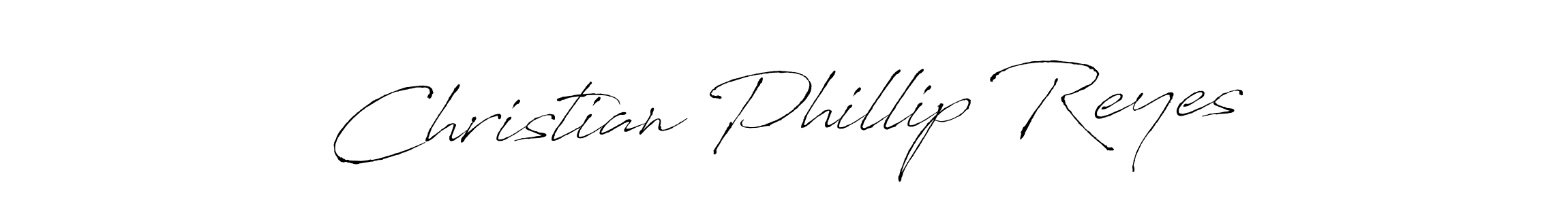 Make a beautiful signature design for name Christian Phillip Reyes. With this signature (Antro_Vectra) style, you can create a handwritten signature for free. Christian Phillip Reyes signature style 6 images and pictures png