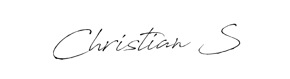 Create a beautiful signature design for name Christian S. With this signature (Antro_Vectra) fonts, you can make a handwritten signature for free. Christian S signature style 6 images and pictures png