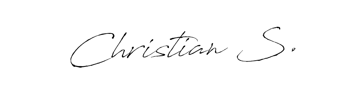 How to make Christian S. name signature. Use Antro_Vectra style for creating short signs online. This is the latest handwritten sign. Christian S. signature style 6 images and pictures png