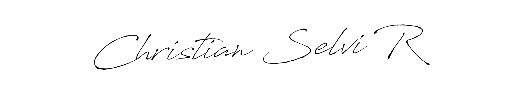 Use a signature maker to create a handwritten signature online. With this signature software, you can design (Antro_Vectra) your own signature for name Christian Selvi R. Christian Selvi R signature style 6 images and pictures png