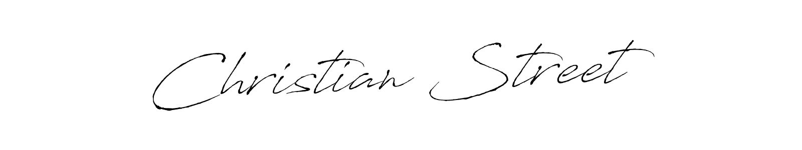 It looks lik you need a new signature style for name Christian Street. Design unique handwritten (Antro_Vectra) signature with our free signature maker in just a few clicks. Christian Street signature style 6 images and pictures png