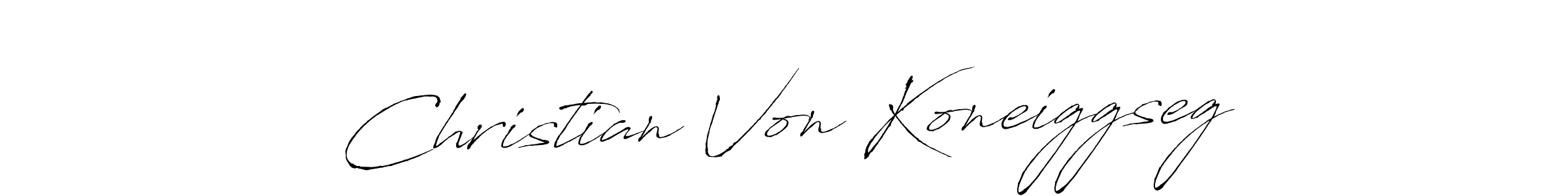 This is the best signature style for the Christian Von Koneiggseg name. Also you like these signature font (Antro_Vectra). Mix name signature. Christian Von Koneiggseg signature style 6 images and pictures png