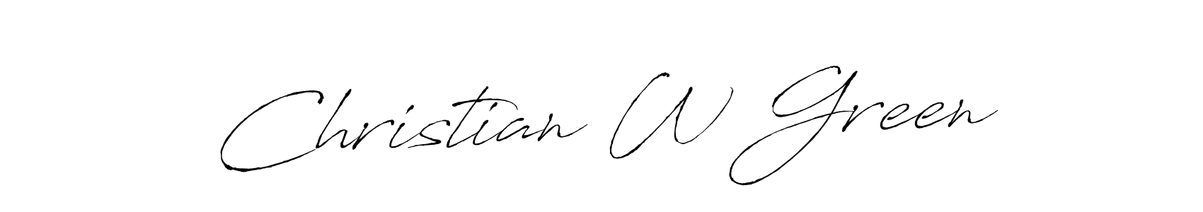 How to make Christian W Green signature? Antro_Vectra is a professional autograph style. Create handwritten signature for Christian W Green name. Christian W Green signature style 6 images and pictures png