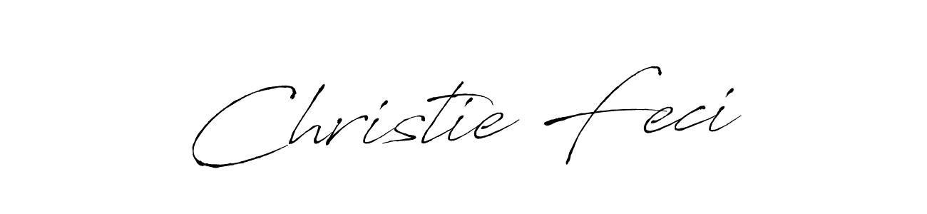 Christie Feci stylish signature style. Best Handwritten Sign (Antro_Vectra) for my name. Handwritten Signature Collection Ideas for my name Christie Feci. Christie Feci signature style 6 images and pictures png