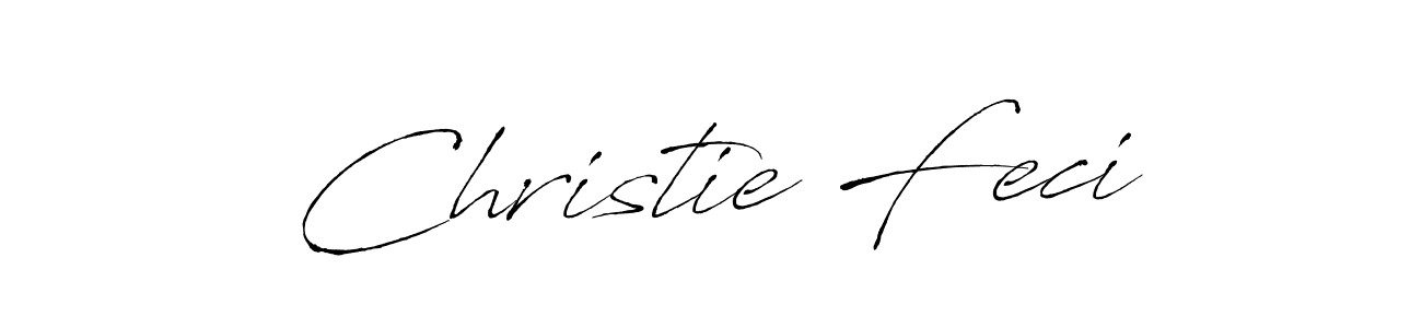 Christie Feci stylish signature style. Best Handwritten Sign (Antro_Vectra) for my name. Handwritten Signature Collection Ideas for my name Christie Feci. Christie Feci signature style 6 images and pictures png