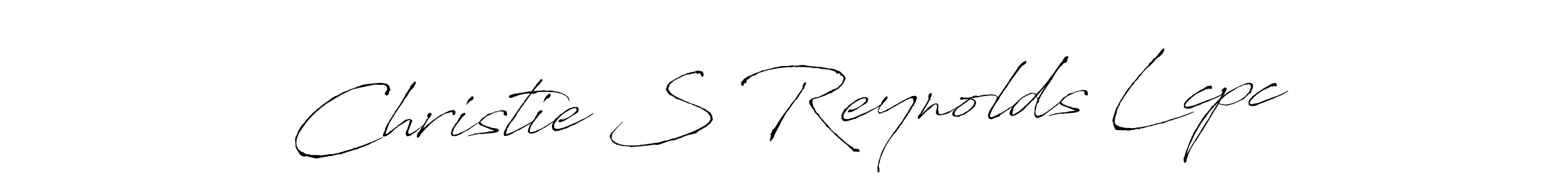 Create a beautiful signature design for name Christie S Reynolds Lcpc. With this signature (Antro_Vectra) fonts, you can make a handwritten signature for free. Christie S Reynolds Lcpc signature style 6 images and pictures png