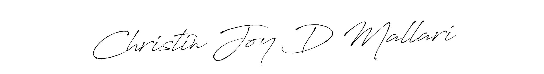 Make a beautiful signature design for name Christin Joy D Mallari. With this signature (Antro_Vectra) style, you can create a handwritten signature for free. Christin Joy D Mallari signature style 6 images and pictures png