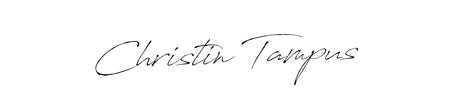 Christin Tampus stylish signature style. Best Handwritten Sign (Antro_Vectra) for my name. Handwritten Signature Collection Ideas for my name Christin Tampus. Christin Tampus signature style 6 images and pictures png