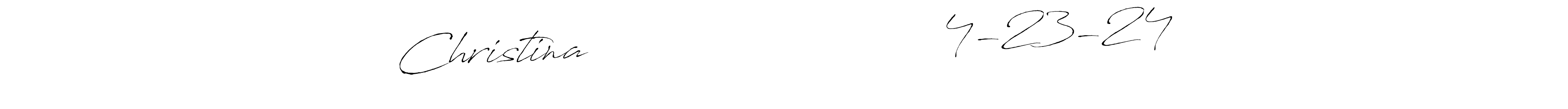 Make a short Christina                           4-23-24 signature style. Manage your documents anywhere anytime using Antro_Vectra. Create and add eSignatures, submit forms, share and send files easily. Christina                           4-23-24 signature style 6 images and pictures png