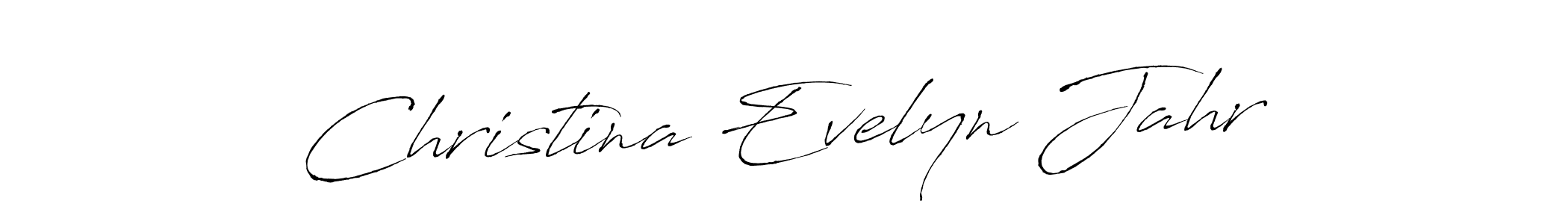 Design your own signature with our free online signature maker. With this signature software, you can create a handwritten (Antro_Vectra) signature for name Christina Evelyn Jahr. Christina Evelyn Jahr signature style 6 images and pictures png