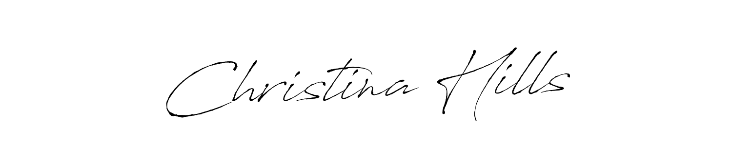 How to make Christina Hills signature? Antro_Vectra is a professional autograph style. Create handwritten signature for Christina Hills name. Christina Hills signature style 6 images and pictures png