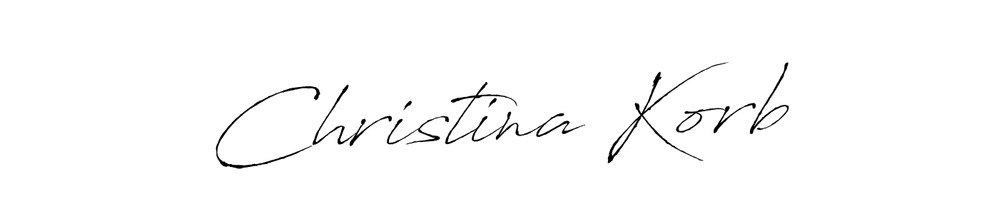 You should practise on your own different ways (Antro_Vectra) to write your name (Christina Korb) in signature. don't let someone else do it for you. Christina Korb signature style 6 images and pictures png