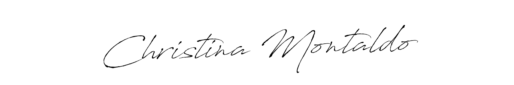 Christina Montaldo stylish signature style. Best Handwritten Sign (Antro_Vectra) for my name. Handwritten Signature Collection Ideas for my name Christina Montaldo. Christina Montaldo signature style 6 images and pictures png
