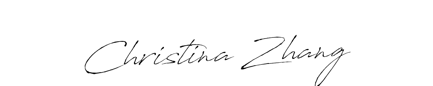 How to make Christina Zhang name signature. Use Antro_Vectra style for creating short signs online. This is the latest handwritten sign. Christina Zhang signature style 6 images and pictures png