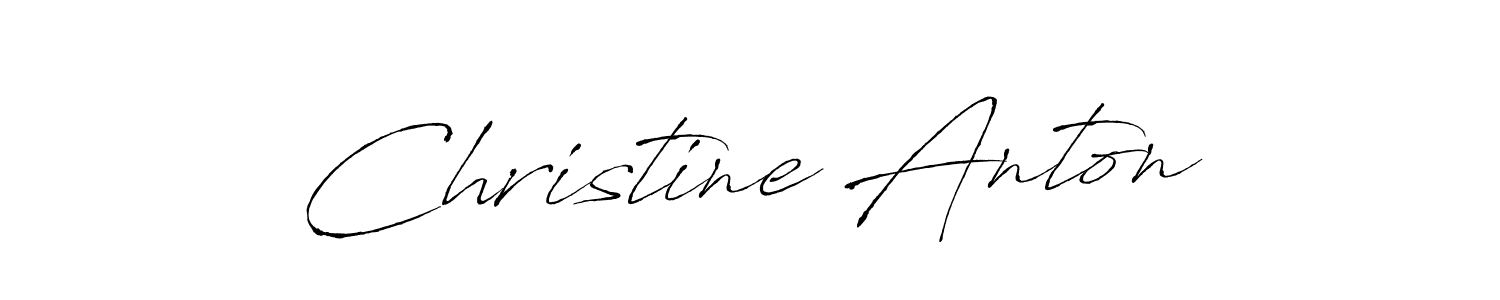 You should practise on your own different ways (Antro_Vectra) to write your name (Christine Anton) in signature. don't let someone else do it for you. Christine Anton signature style 6 images and pictures png