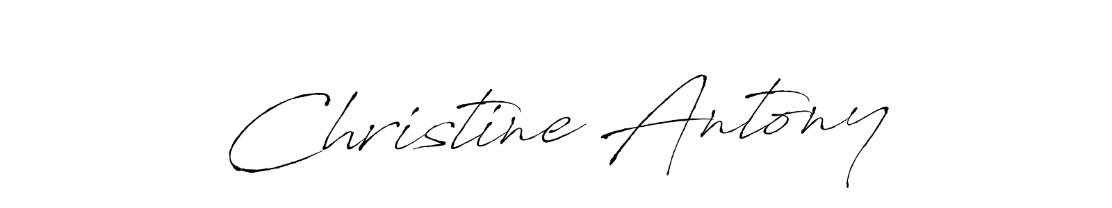 You should practise on your own different ways (Antro_Vectra) to write your name (Christine Antony) in signature. don't let someone else do it for you. Christine Antony signature style 6 images and pictures png