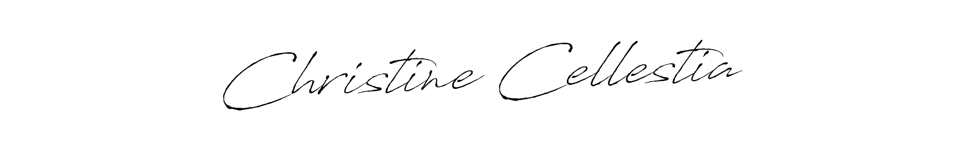 Christine Cellestia stylish signature style. Best Handwritten Sign (Antro_Vectra) for my name. Handwritten Signature Collection Ideas for my name Christine Cellestia. Christine Cellestia signature style 6 images and pictures png