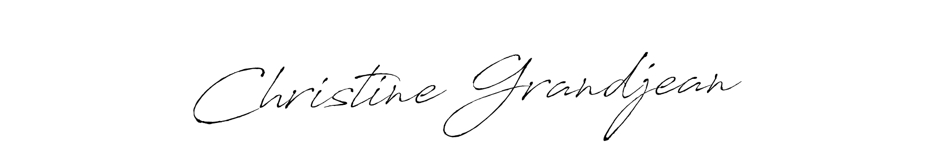 Antro_Vectra is a professional signature style that is perfect for those who want to add a touch of class to their signature. It is also a great choice for those who want to make their signature more unique. Get Christine Grandjean name to fancy signature for free. Christine Grandjean signature style 6 images and pictures png