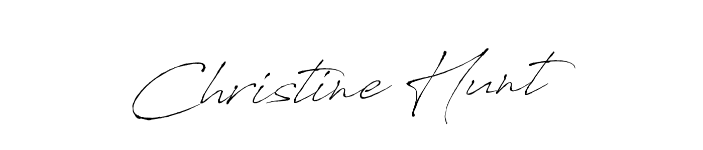 Christine Hunt stylish signature style. Best Handwritten Sign (Antro_Vectra) for my name. Handwritten Signature Collection Ideas for my name Christine Hunt. Christine Hunt signature style 6 images and pictures png