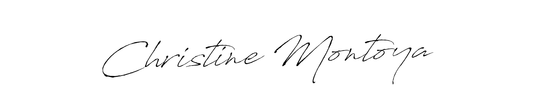 Make a beautiful signature design for name Christine Montoya. With this signature (Antro_Vectra) style, you can create a handwritten signature for free. Christine Montoya signature style 6 images and pictures png