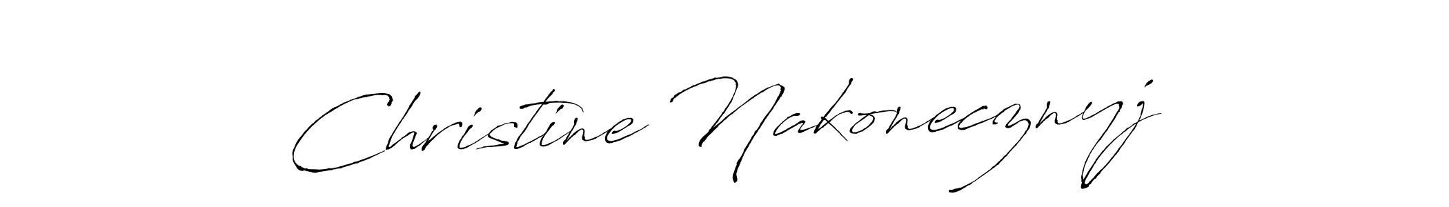 You can use this online signature creator to create a handwritten signature for the name Christine Nakonecznyj. This is the best online autograph maker. Christine Nakonecznyj signature style 6 images and pictures png