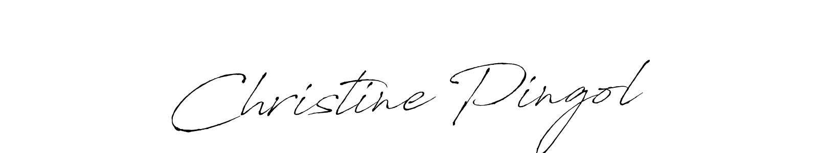Make a beautiful signature design for name Christine Pingol. With this signature (Antro_Vectra) style, you can create a handwritten signature for free. Christine Pingol signature style 6 images and pictures png