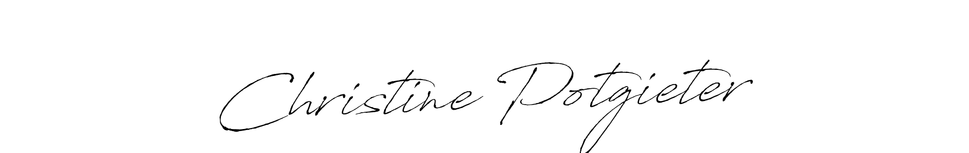 You should practise on your own different ways (Antro_Vectra) to write your name (Christine Potgieter) in signature. don't let someone else do it for you. Christine Potgieter signature style 6 images and pictures png