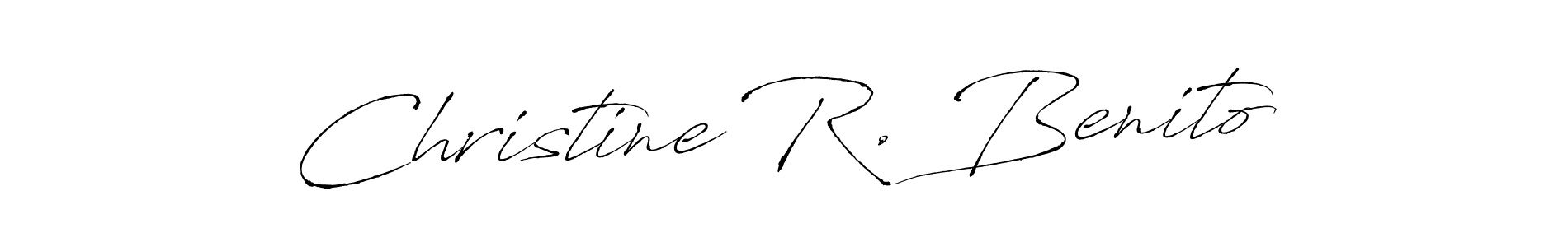 Also we have Christine R. Benito name is the best signature style. Create professional handwritten signature collection using Antro_Vectra autograph style. Christine R. Benito signature style 6 images and pictures png
