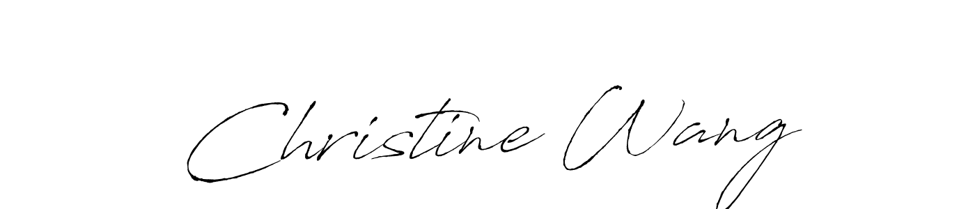 Use a signature maker to create a handwritten signature online. With this signature software, you can design (Antro_Vectra) your own signature for name Christine Wang. Christine Wang signature style 6 images and pictures png