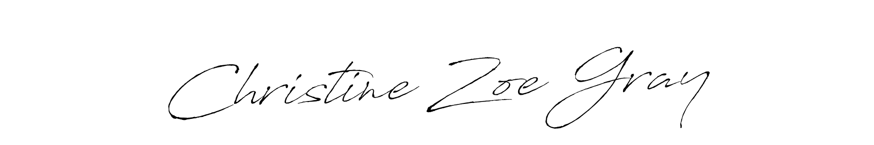 How to make Christine Zoe Gray signature? Antro_Vectra is a professional autograph style. Create handwritten signature for Christine Zoe Gray name. Christine Zoe Gray signature style 6 images and pictures png