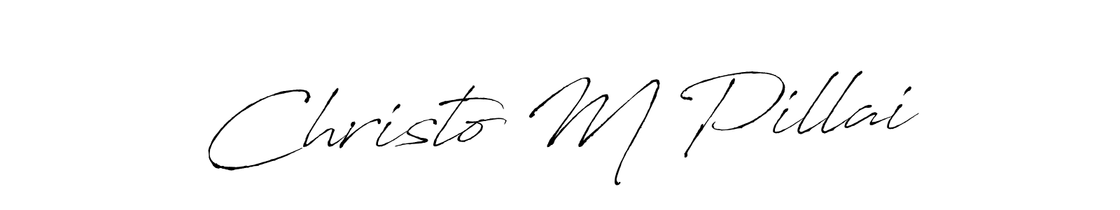 Also we have Christo M Pillai name is the best signature style. Create professional handwritten signature collection using Antro_Vectra autograph style. Christo M Pillai signature style 6 images and pictures png