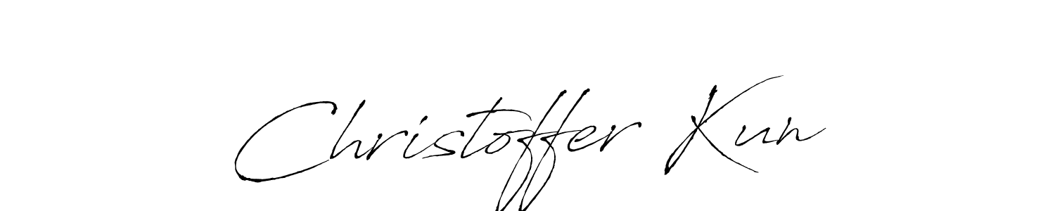 Christoffer Kun stylish signature style. Best Handwritten Sign (Antro_Vectra) for my name. Handwritten Signature Collection Ideas for my name Christoffer Kun. Christoffer Kun signature style 6 images and pictures png