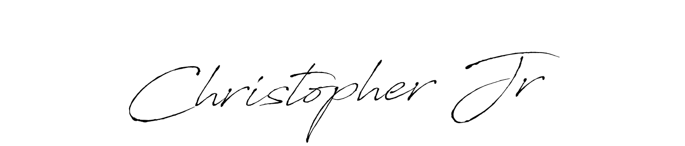 Create a beautiful signature design for name Christopher Jr. With this signature (Antro_Vectra) fonts, you can make a handwritten signature for free. Christopher Jr signature style 6 images and pictures png