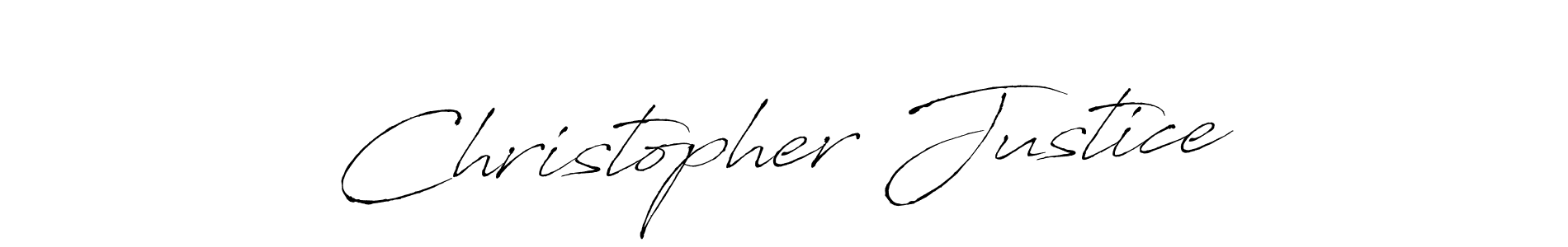 Christopher Justice stylish signature style. Best Handwritten Sign (Antro_Vectra) for my name. Handwritten Signature Collection Ideas for my name Christopher Justice. Christopher Justice signature style 6 images and pictures png