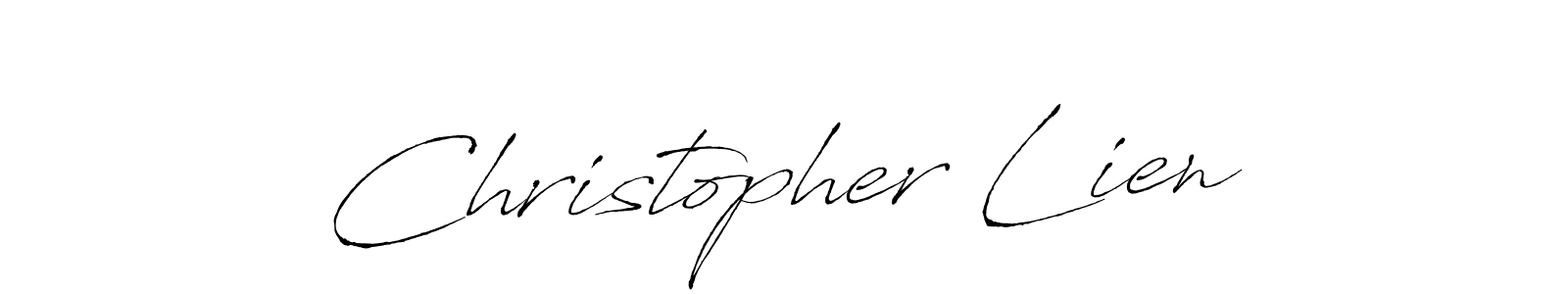 How to make Christopher Lien signature? Antro_Vectra is a professional autograph style. Create handwritten signature for Christopher Lien name. Christopher Lien signature style 6 images and pictures png