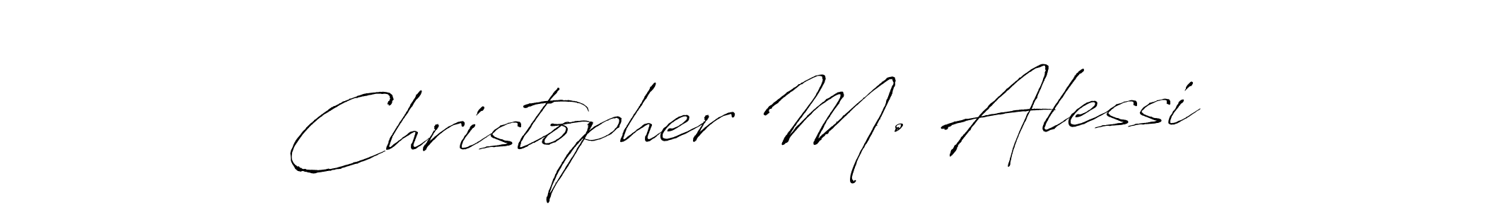 Create a beautiful signature design for name Christopher M. Alessi. With this signature (Antro_Vectra) fonts, you can make a handwritten signature for free. Christopher M. Alessi signature style 6 images and pictures png