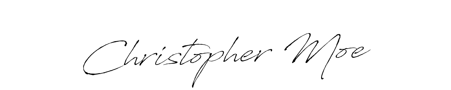 Make a beautiful signature design for name Christopher Moe. With this signature (Antro_Vectra) style, you can create a handwritten signature for free. Christopher Moe signature style 6 images and pictures png