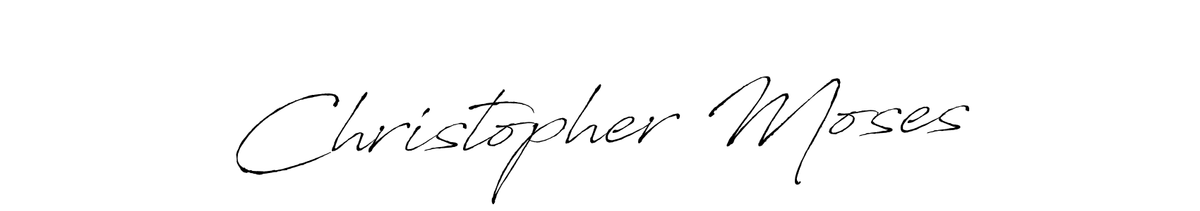 Make a beautiful signature design for name Christopher Moses. With this signature (Antro_Vectra) style, you can create a handwritten signature for free. Christopher Moses signature style 6 images and pictures png