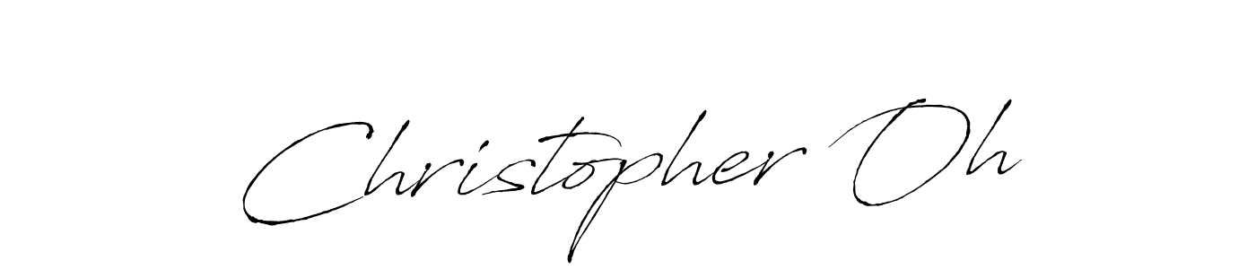 You should practise on your own different ways (Antro_Vectra) to write your name (Christopher Oh) in signature. don't let someone else do it for you. Christopher Oh signature style 6 images and pictures png