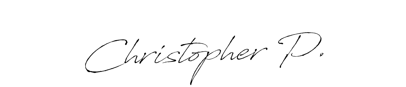 How to Draw Christopher P. signature style? Antro_Vectra is a latest design signature styles for name Christopher P.. Christopher P. signature style 6 images and pictures png